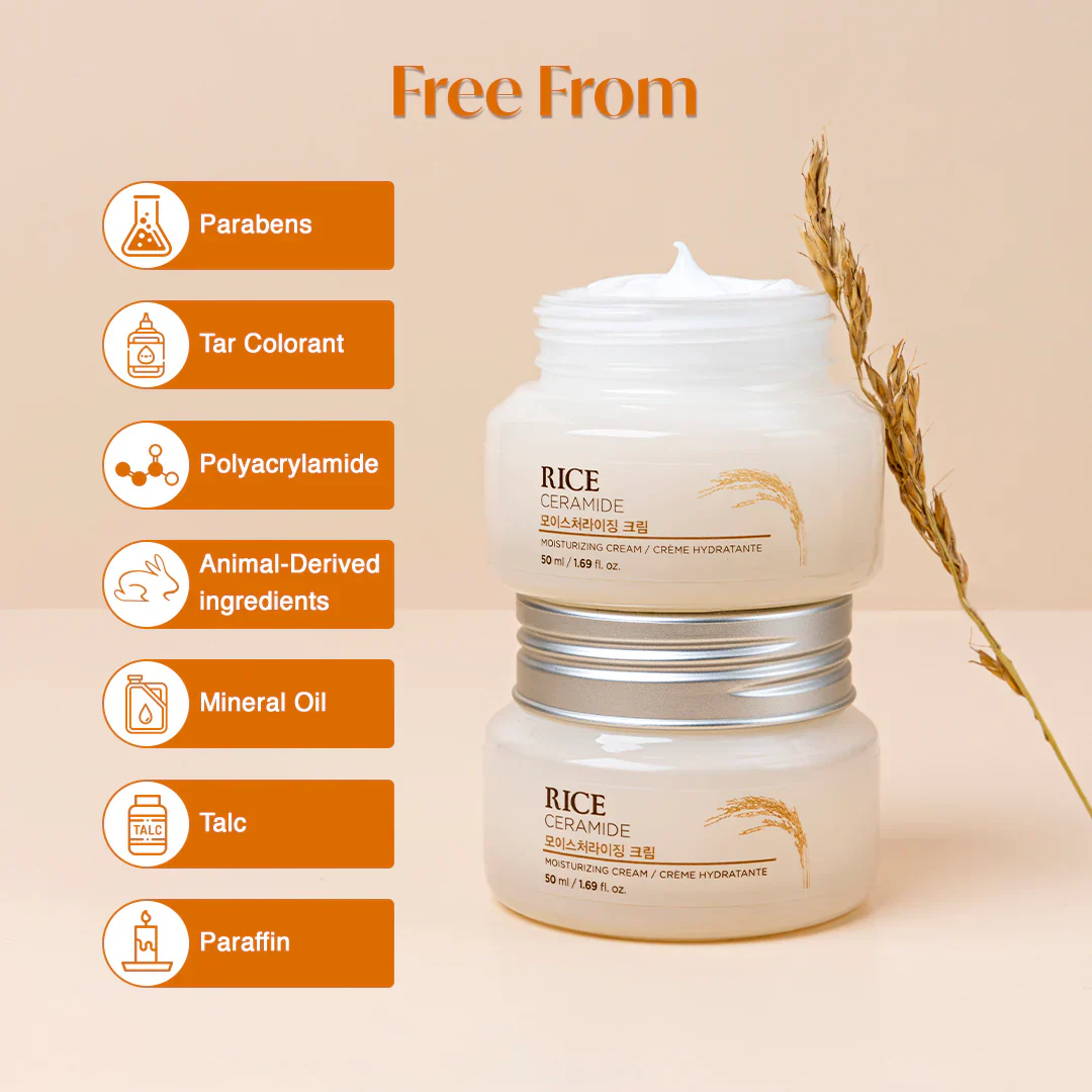 The Face Shop Rice & Ceramide Moisturizing Cream (50ml) - Image 3